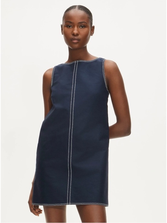 J. Crew Dresses & Skirts - NWT J. Crew Tall Billie Dress Double Cotton Poplin Navy Blue